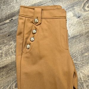White House Black Market Tan Classic Straight Ankle Lux Stretch Pants